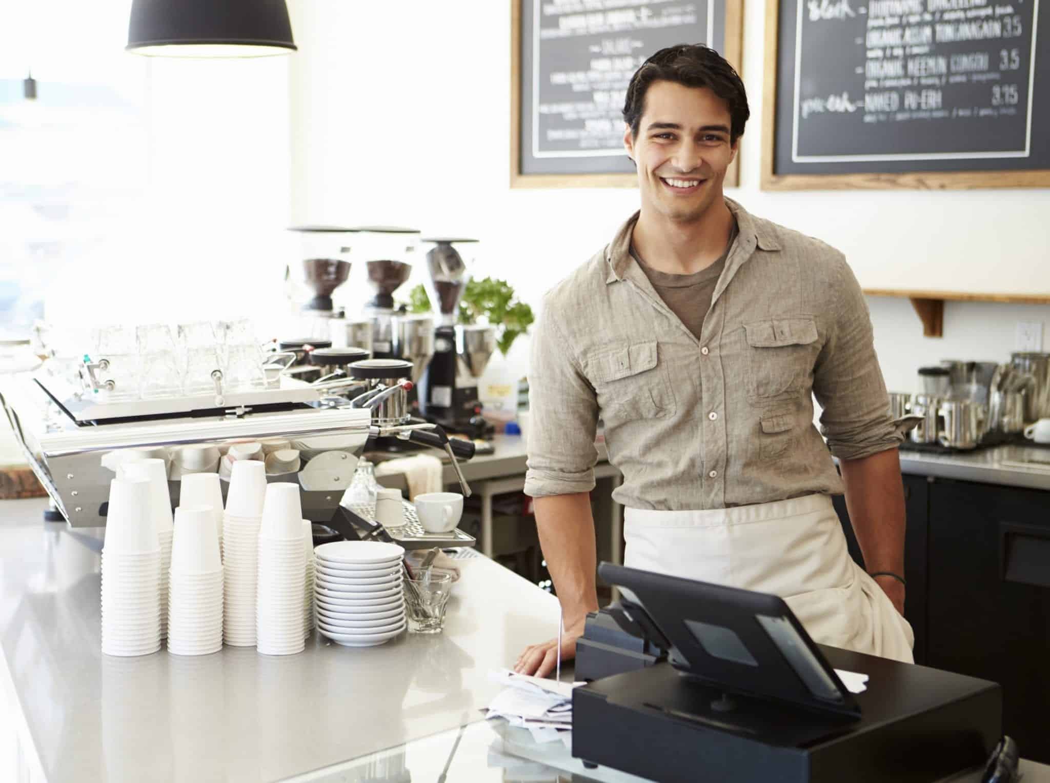 Male Owner Of Coffee Shop
